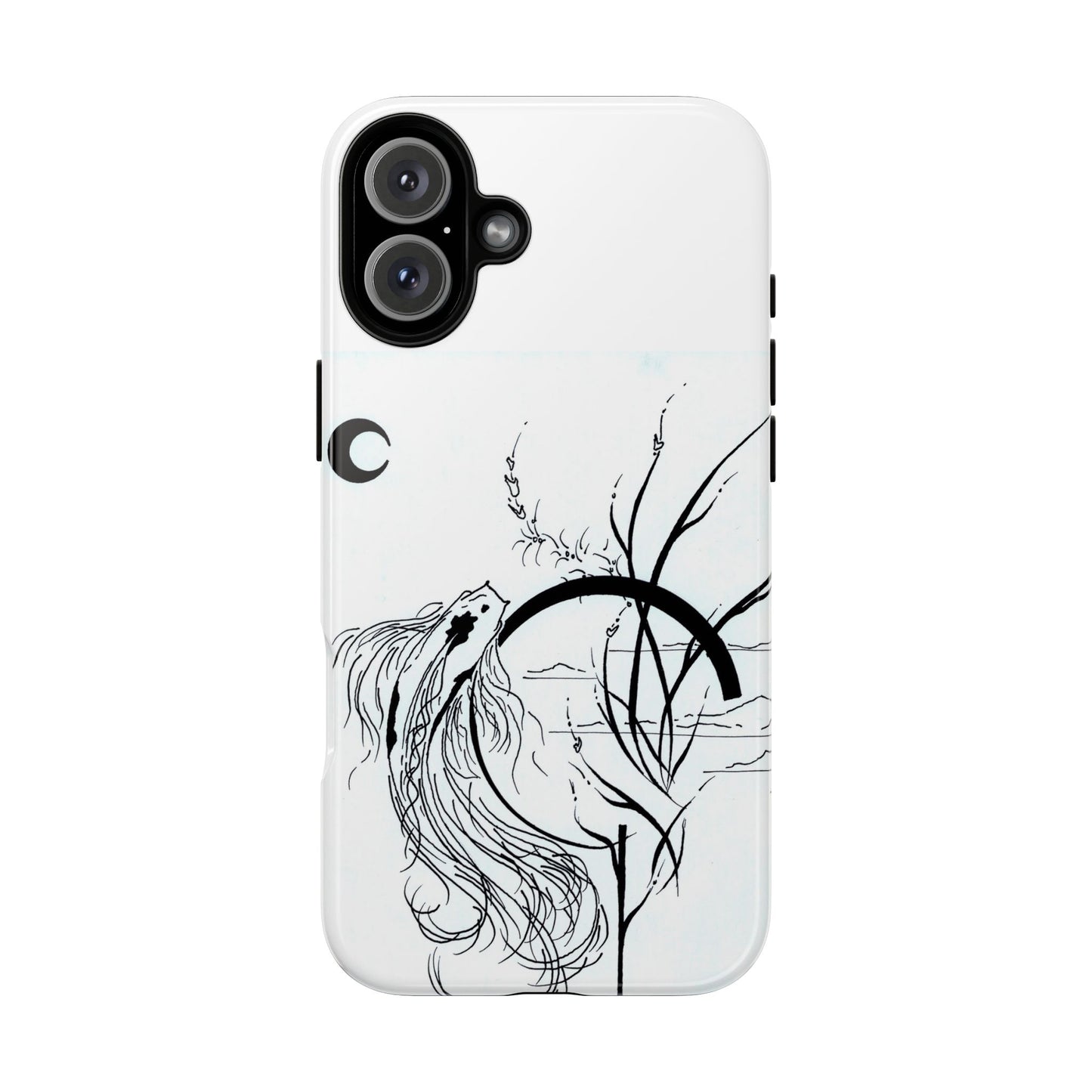 At Ease Koi Illustration phone case | Minimalist Line Art | Tough Cases