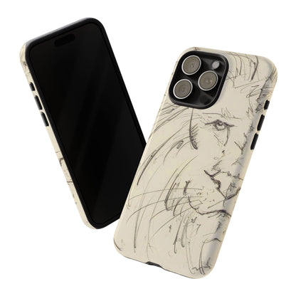 Flowing Lion Sketch phone case | Wildlife Art | Tough Cases