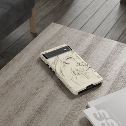 Flowing Lion Sketch phone case | Wildlife Art | Tough Cases