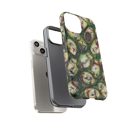 Abstract Sanity Faces Phone Case | Expressionist Face Art | Tough Case