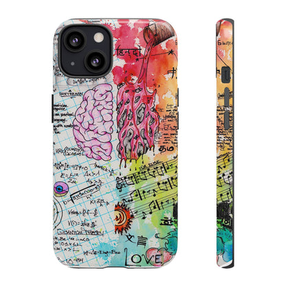 Brain Hemispheres Collage Phone Case | Tough Cases | Abstract Art Phone Case