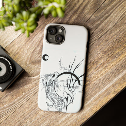 At Ease Koi Illustration phone case | Minimalist Line Art | Tough Cases