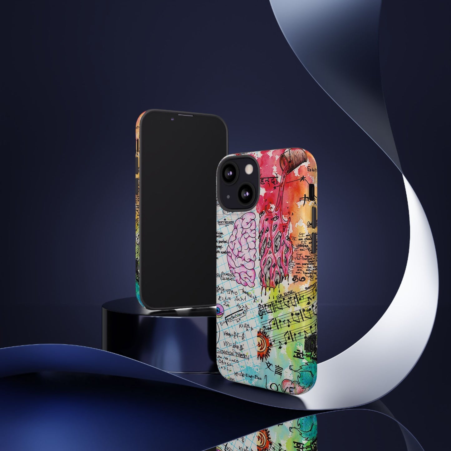 Brain Hemispheres Collage Phone Case | Tough Cases | Abstract Art Phone Case