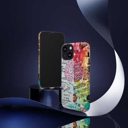 Brain Hemispheres Collage Phone Case | Tough Cases | Abstract Art Phone Case