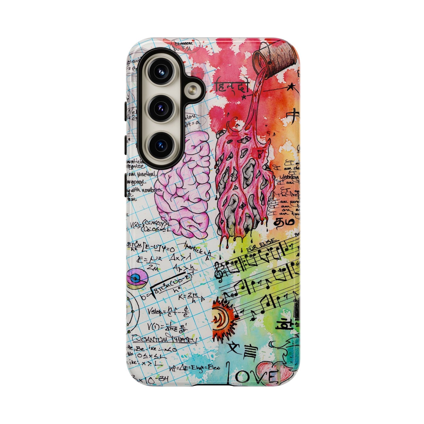 Brain Hemispheres Collage Phone Case | Tough Cases | Abstract Art Phone Case