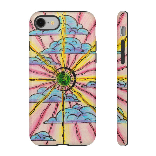 Sunburst with Clouds phone case | Tough case | Sunny