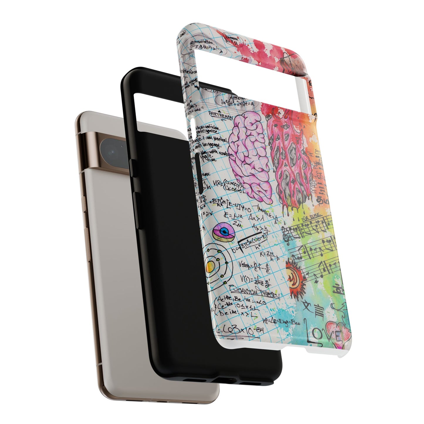 Brain Hemispheres Collage Phone Case | Tough Cases | Abstract Art Phone Case