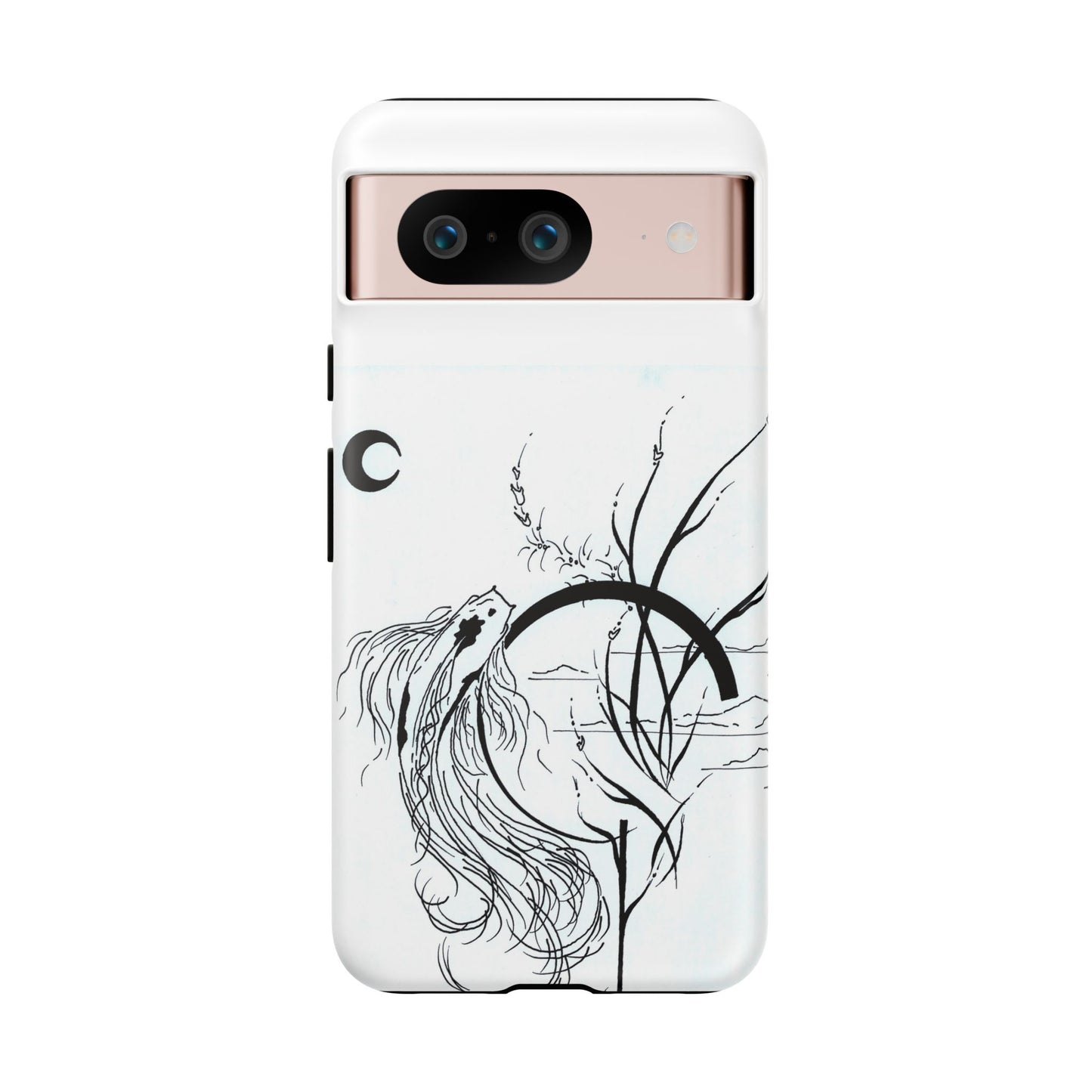 At Ease Koi Illustration phone case | Minimalist Line Art | Tough Cases