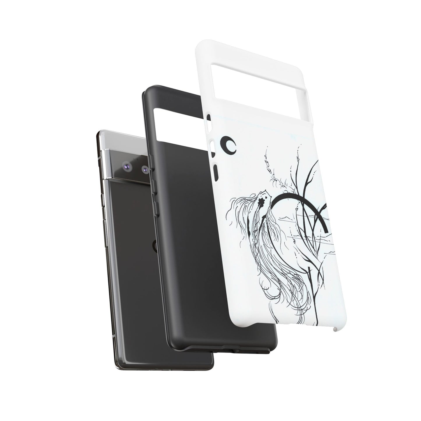 At Ease Koi Illustration phone case | Minimalist Line Art | Tough Cases