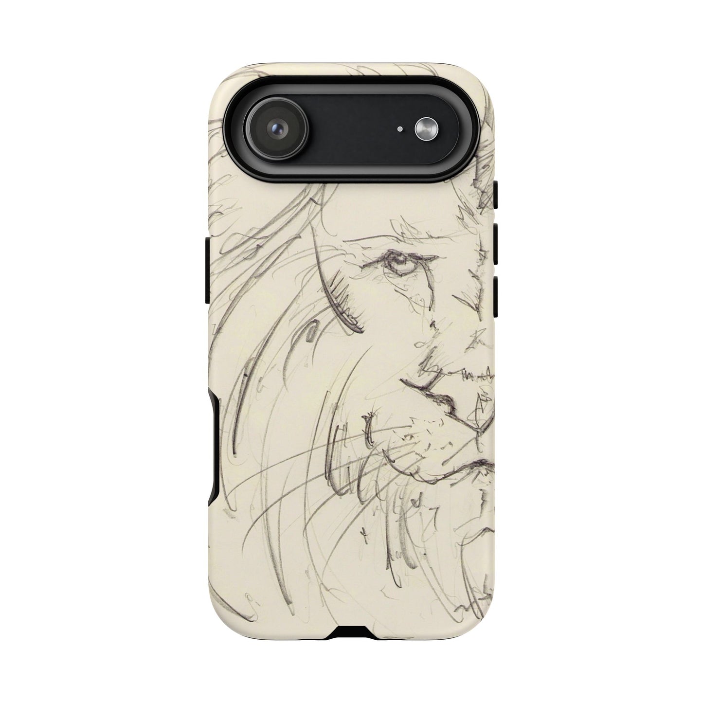 Flowing Lion Sketch phone case | Wildlife Art | Tough Cases