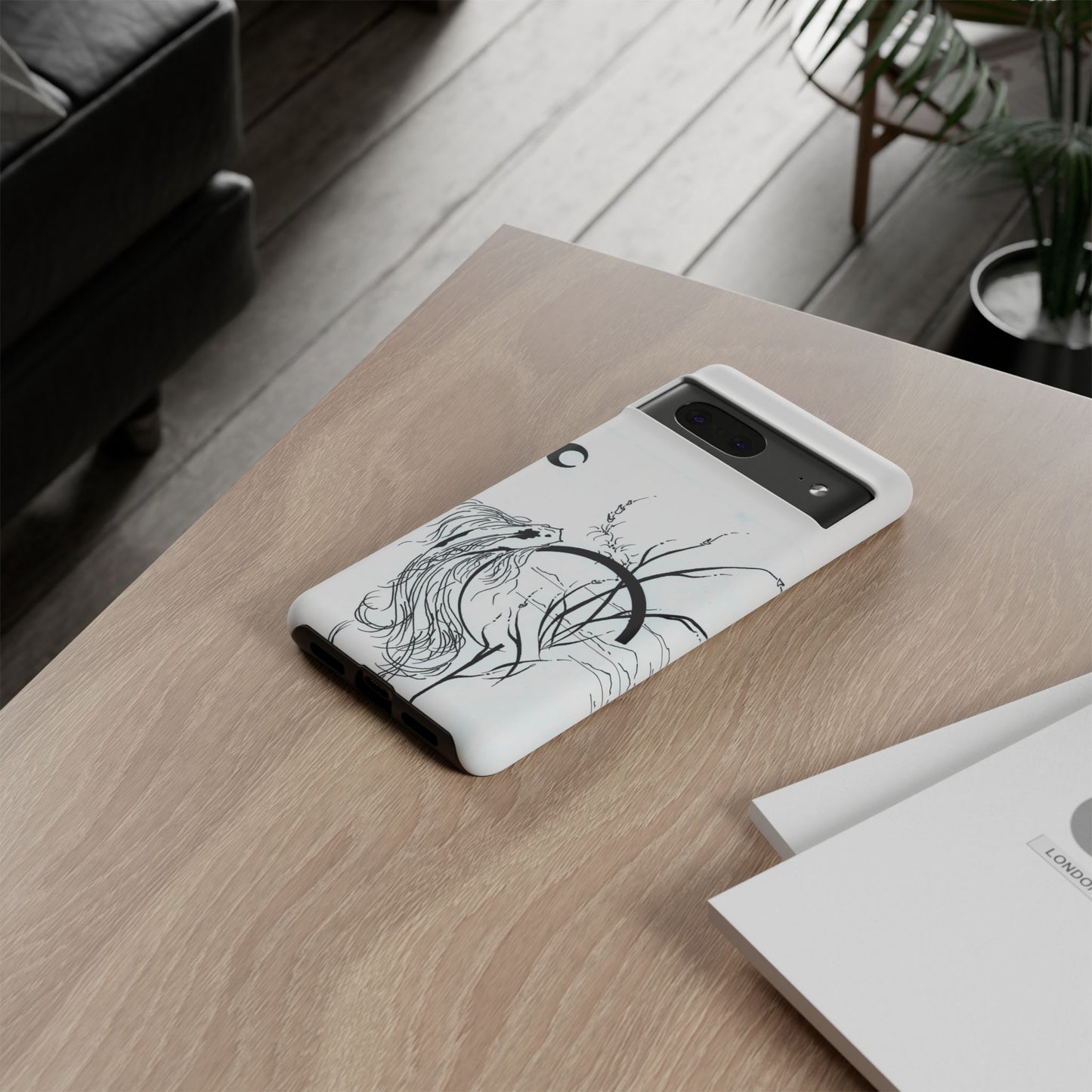 At Ease Koi Illustration phone case | Minimalist Line Art | Tough Cases