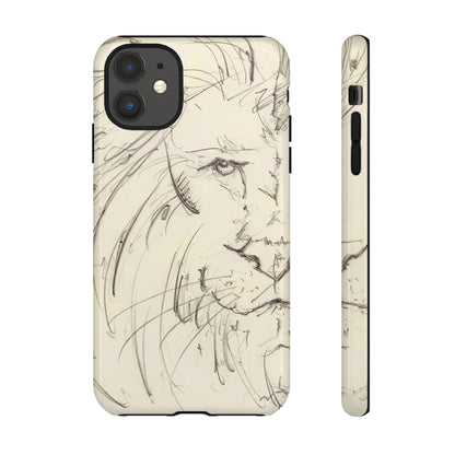 Flowing Lion Sketch phone case | Wildlife Art | Tough Cases