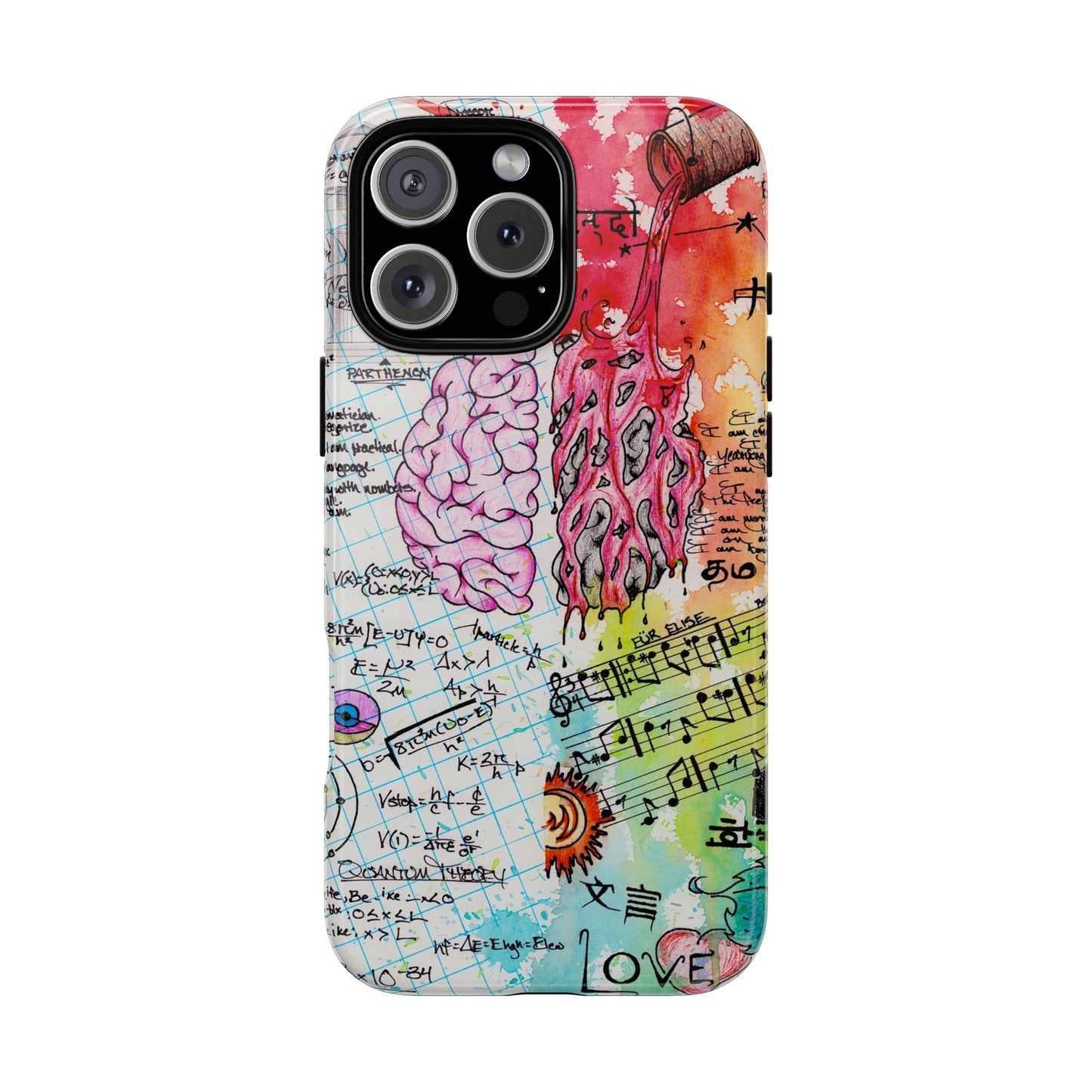 Brain Hemispheres Collage Phone Case | Tough Cases | Abstract Art Phone Case