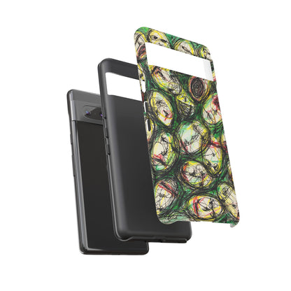 Abstract Sanity Faces Phone Case | Expressionist Face Art | Tough Case