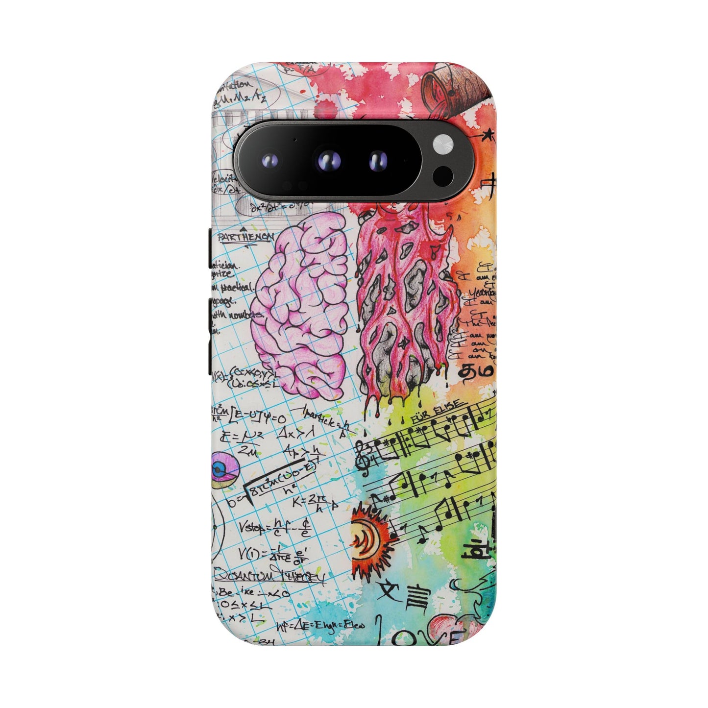 Brain Hemispheres Collage Phone Case | Tough Cases | Abstract Art Phone Case