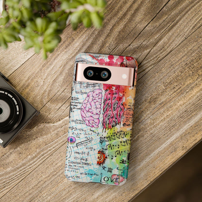Brain Hemispheres Collage Phone Case | Tough Cases | Abstract Art Phone Case
