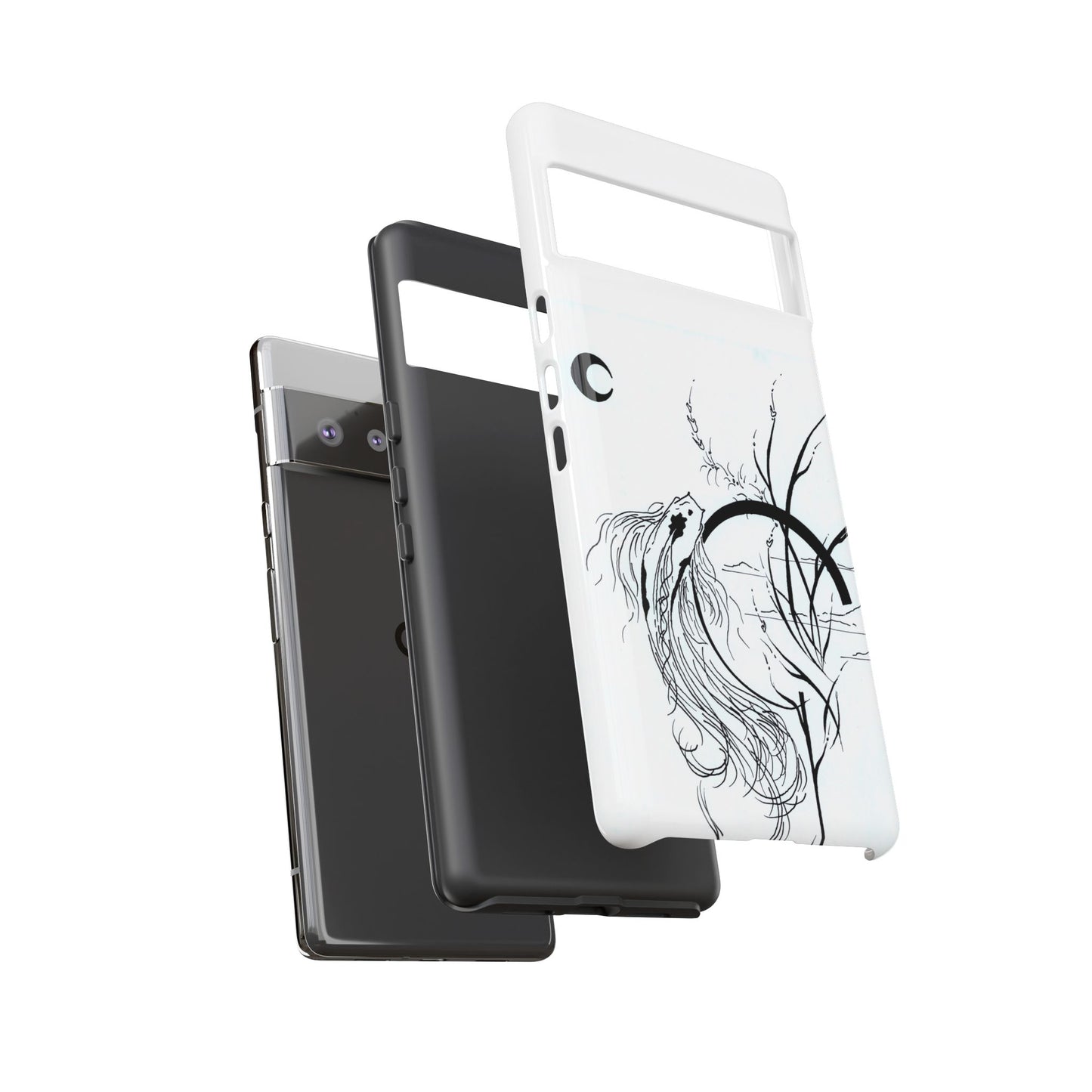 At Ease Koi Illustration phone case | Minimalist Line Art | Tough Cases