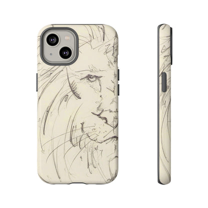 Flowing Lion Sketch phone case | Wildlife Art | Tough Cases