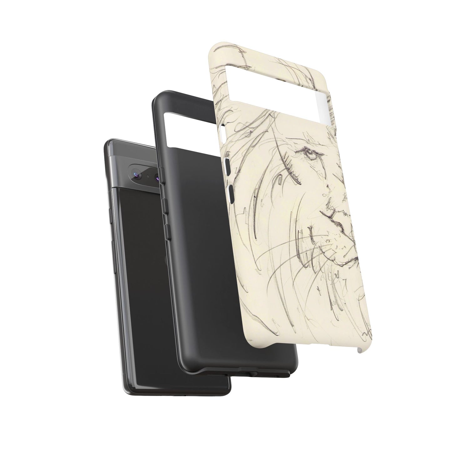 Flowing Lion Sketch phone case | Wildlife Art | Tough Cases