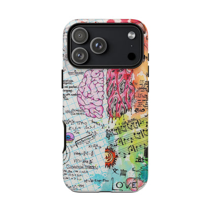 Brain Hemispheres Collage Phone Case | Tough Cases | Abstract Art Phone Case