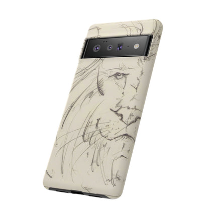 Flowing Lion Sketch phone case | Wildlife Art | Tough Cases