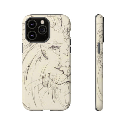 Flowing Lion Sketch phone case | Wildlife Art | Tough Cases