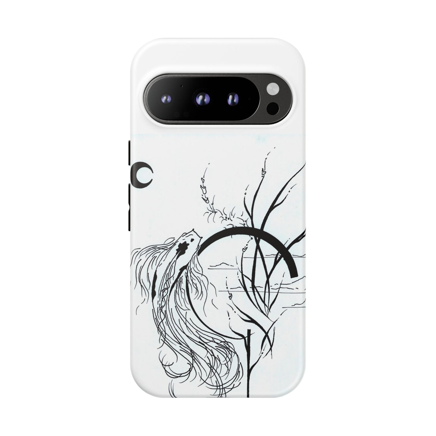 At Ease Koi Illustration phone case | Minimalist Line Art | Tough Cases