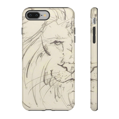 Flowing Lion Sketch phone case | Wildlife Art | Tough Cases