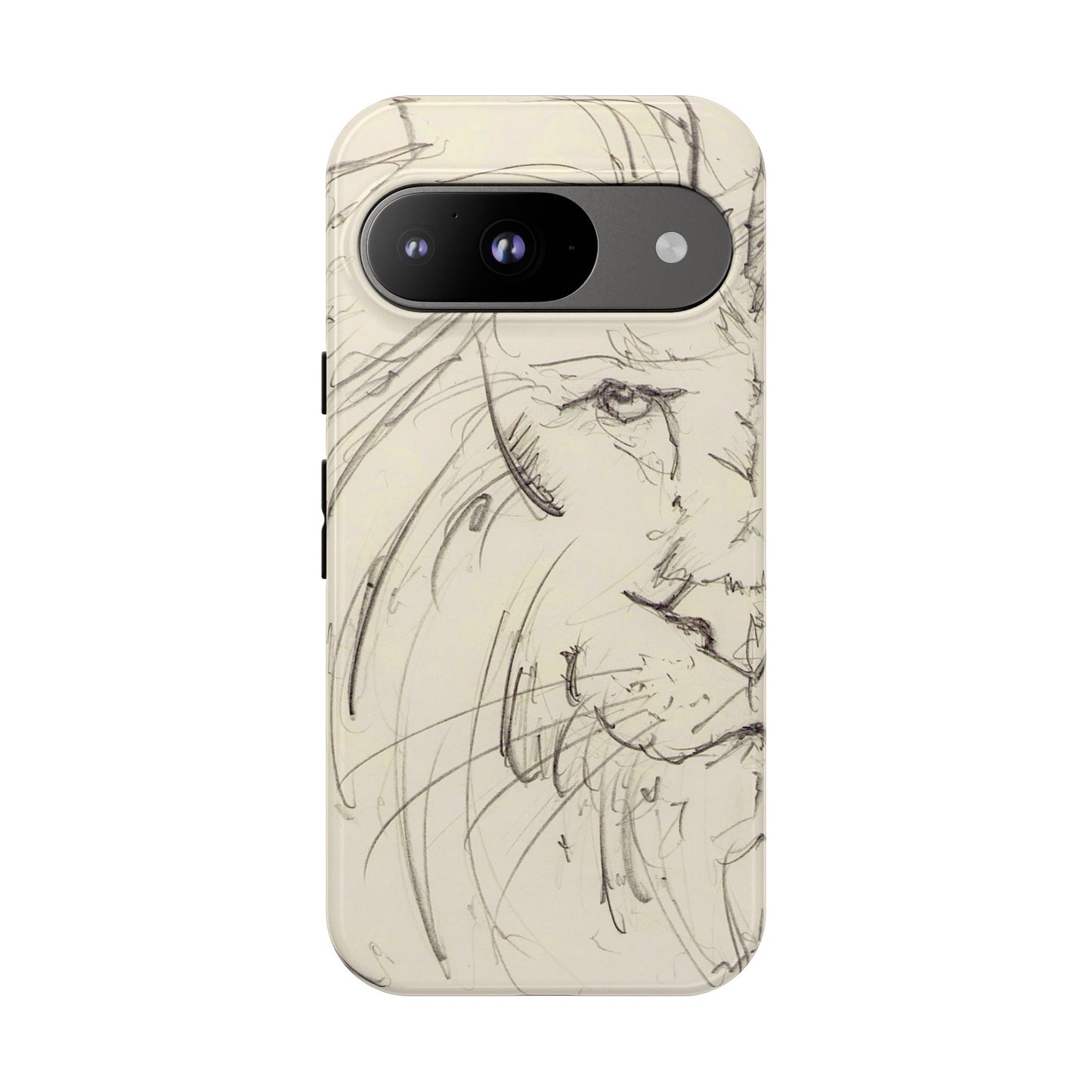 Flowing Lion Sketch phone case | Wildlife Art | Tough Cases