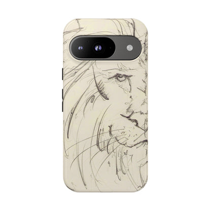 Flowing Lion Sketch phone case | Wildlife Art | Tough Cases
