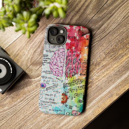 Brain Hemispheres Collage Phone Case | Tough Cases | Abstract Art Phone Case