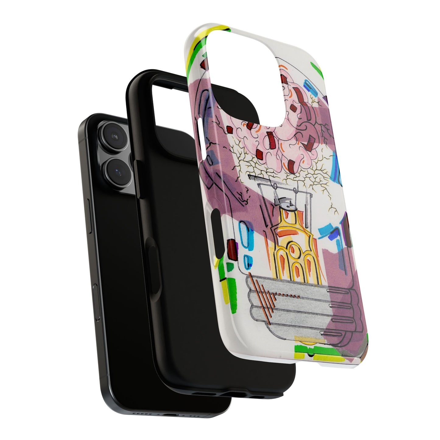 Head Light Illustration Tough Cases | iPhone protective phone case
