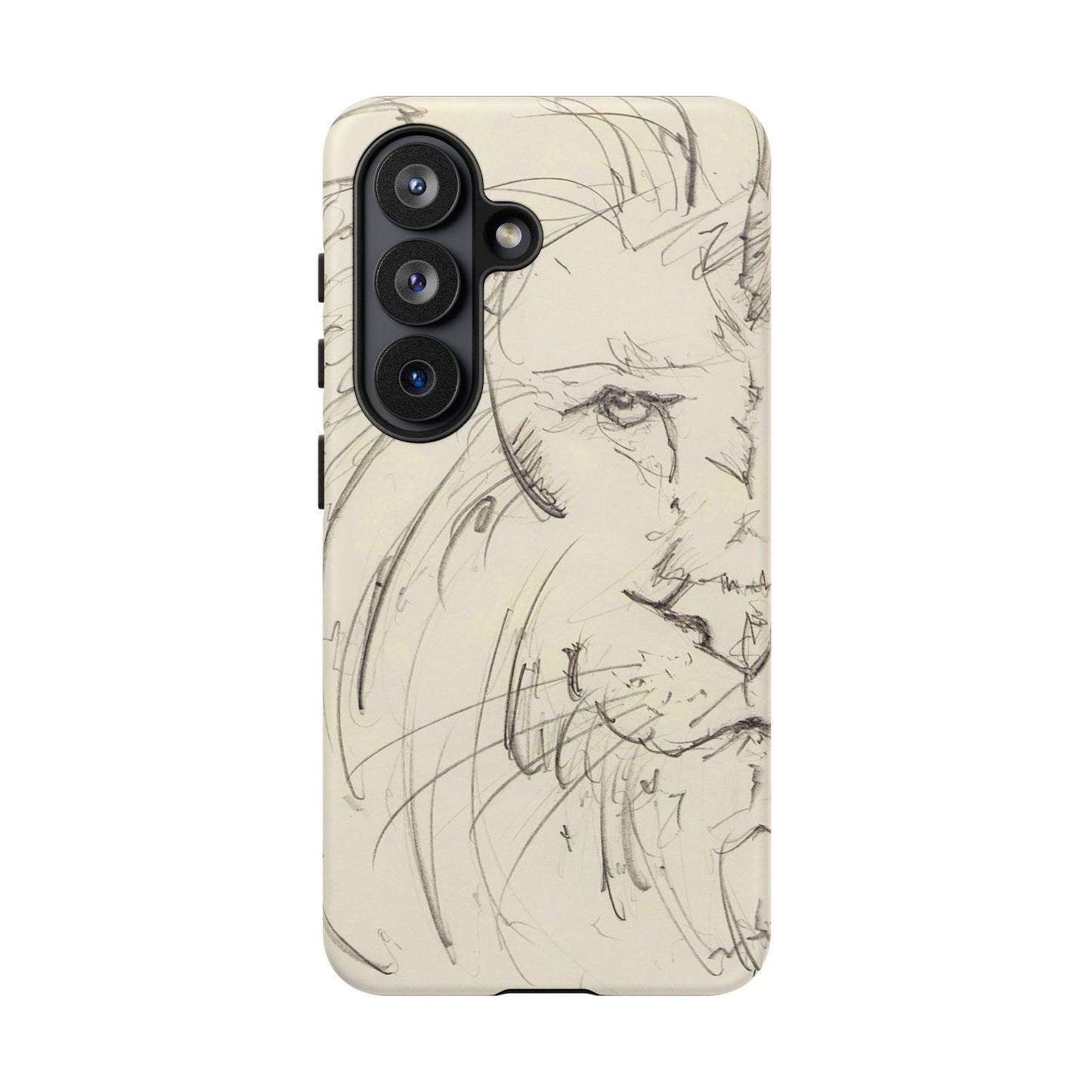 Flowing Lion Sketch phone case | Wildlife Art | Tough Cases