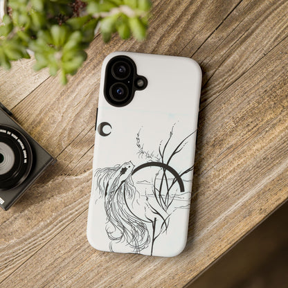 At Ease Koi Illustration phone case | Minimalist Line Art | Tough Cases