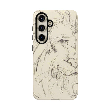 Flowing Lion Sketch phone case | Wildlife Art | Tough Cases