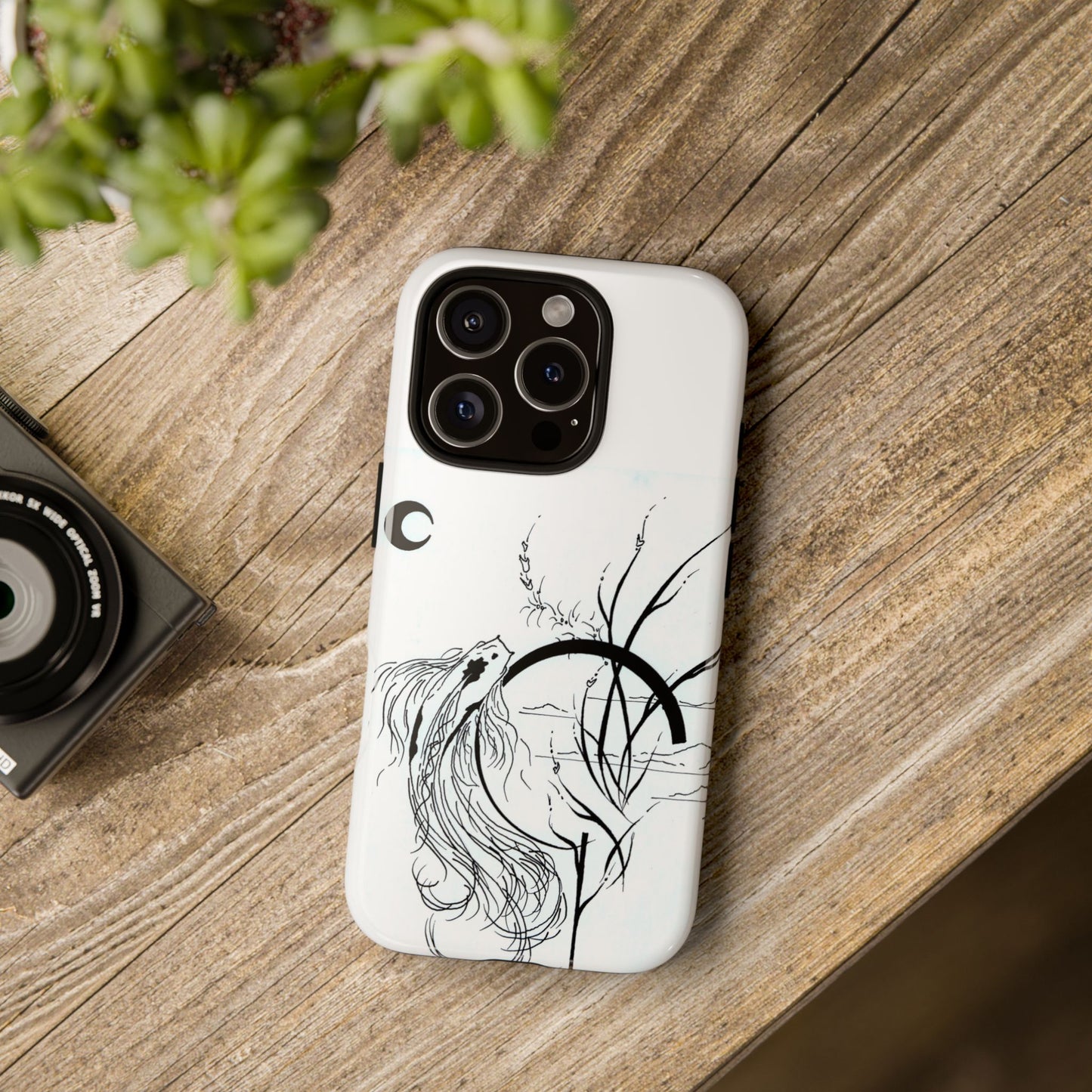 At Ease Koi Illustration phone case | Minimalist Line Art | Tough Cases