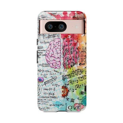 Brain Hemispheres Collage Phone Case | Tough Cases | Abstract Art Phone Case
