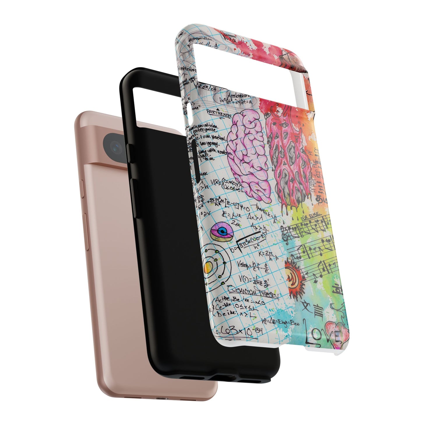 Brain Hemispheres Collage Phone Case | Tough Cases | Abstract Art Phone Case