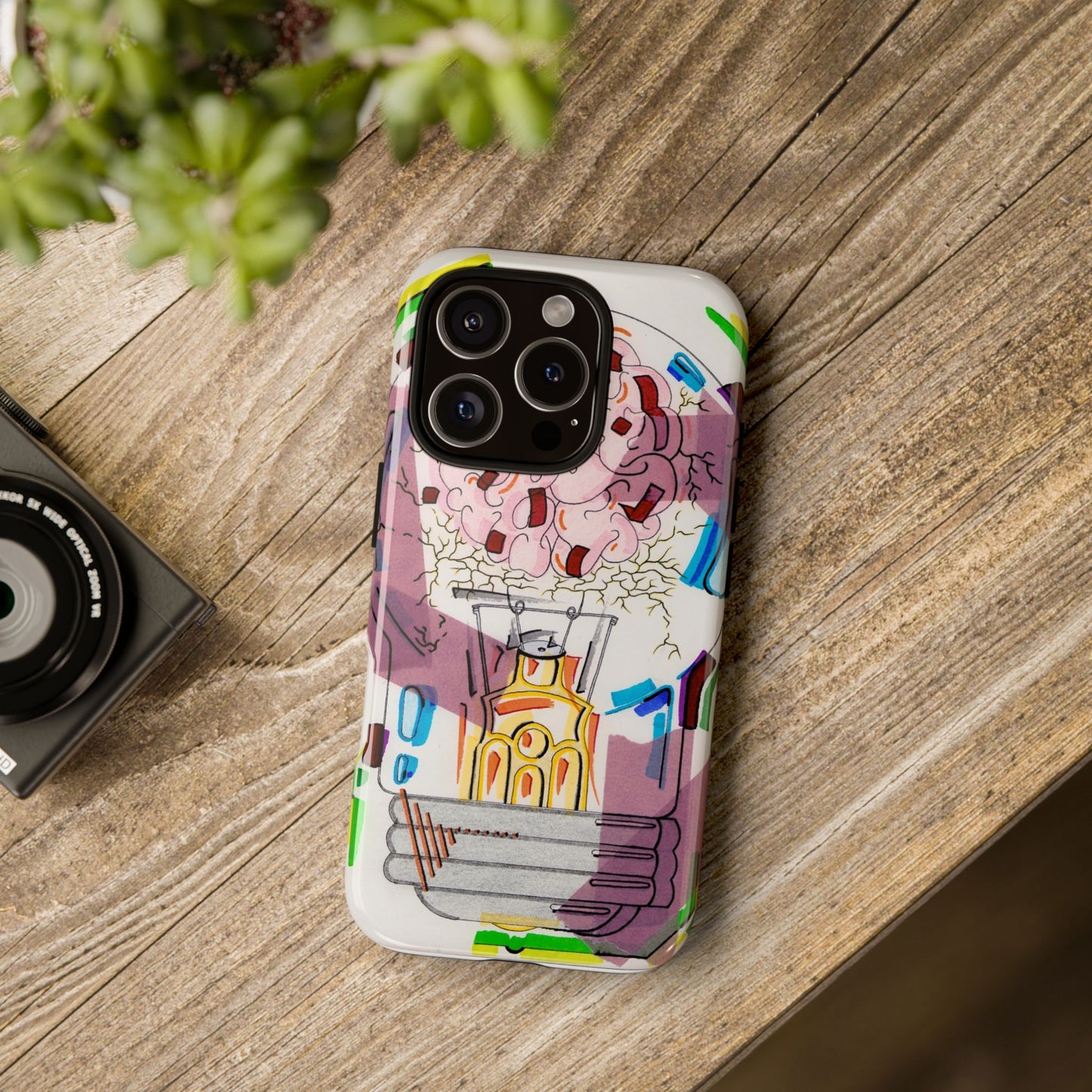 Head Light Illustration Tough Cases | iPhone protective phone case
