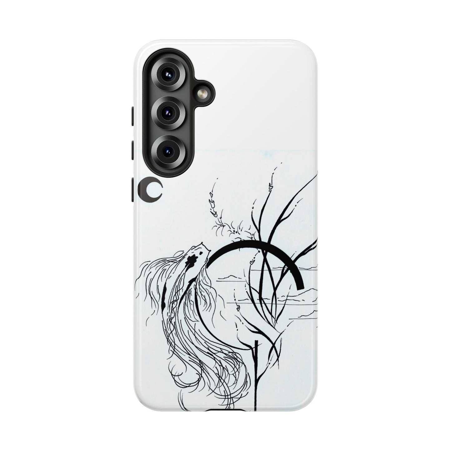 At Ease Koi Illustration phone case | Minimalist Line Art | Tough Cases