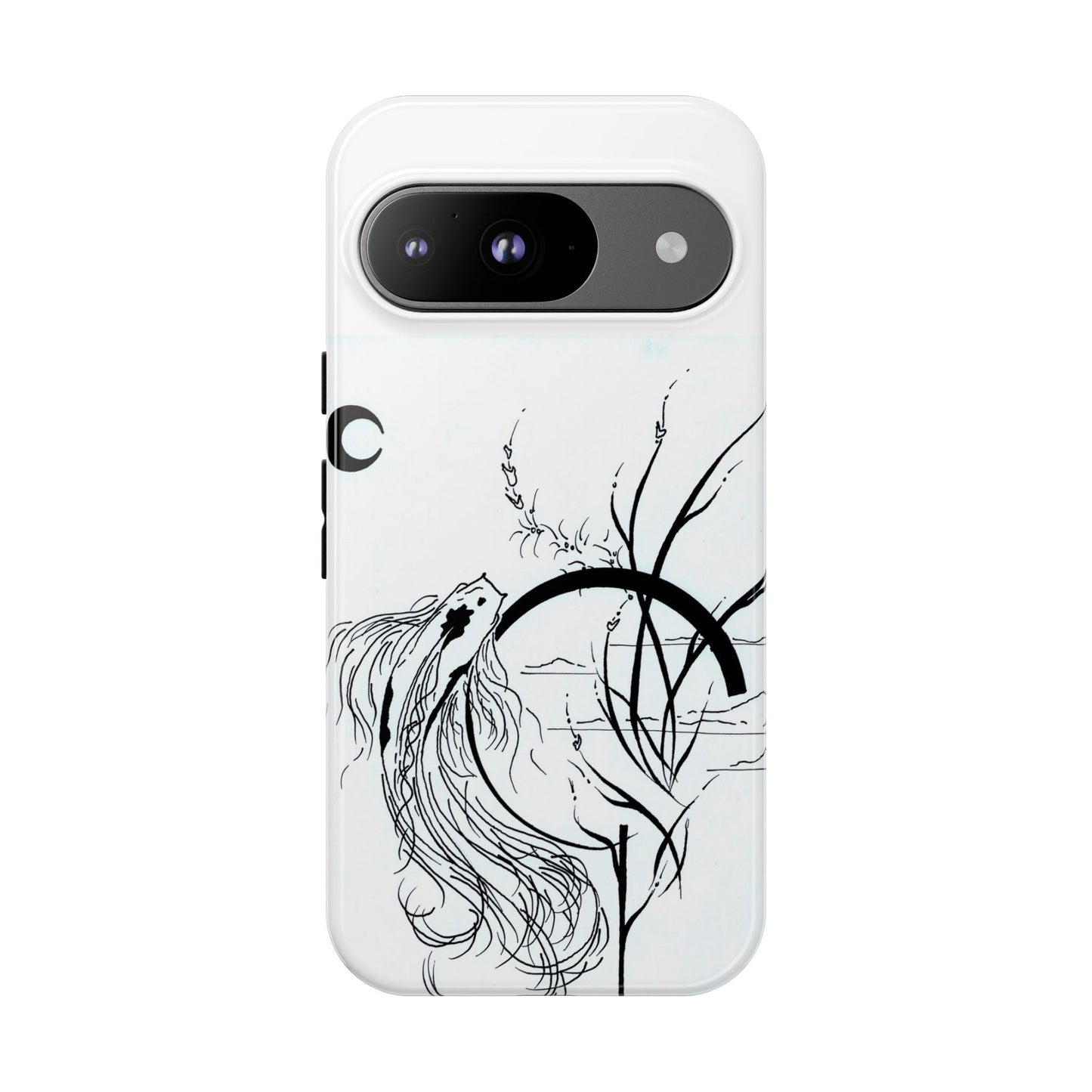 At Ease Koi Illustration phone case | Minimalist Line Art | Tough Cases