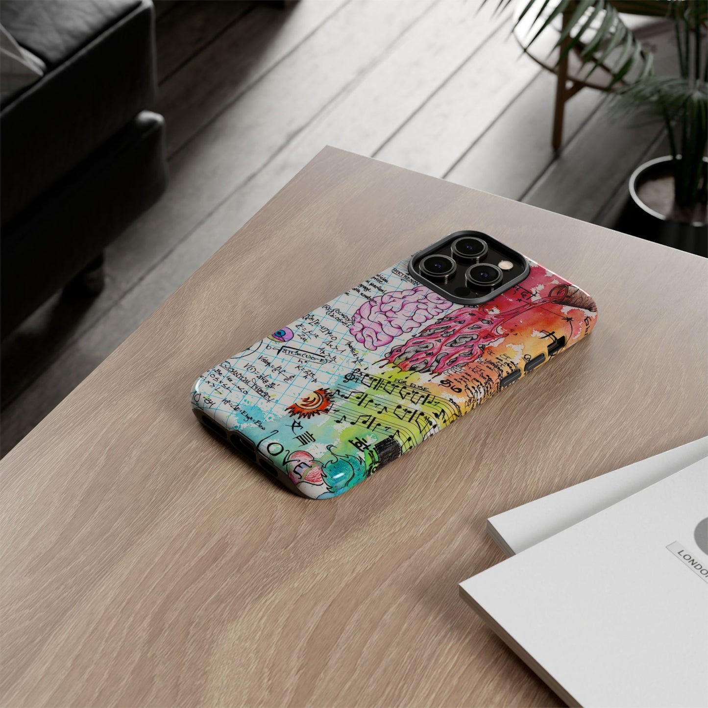 Brain Hemispheres Collage Phone Case | Tough Cases | Abstract Art Phone Case
