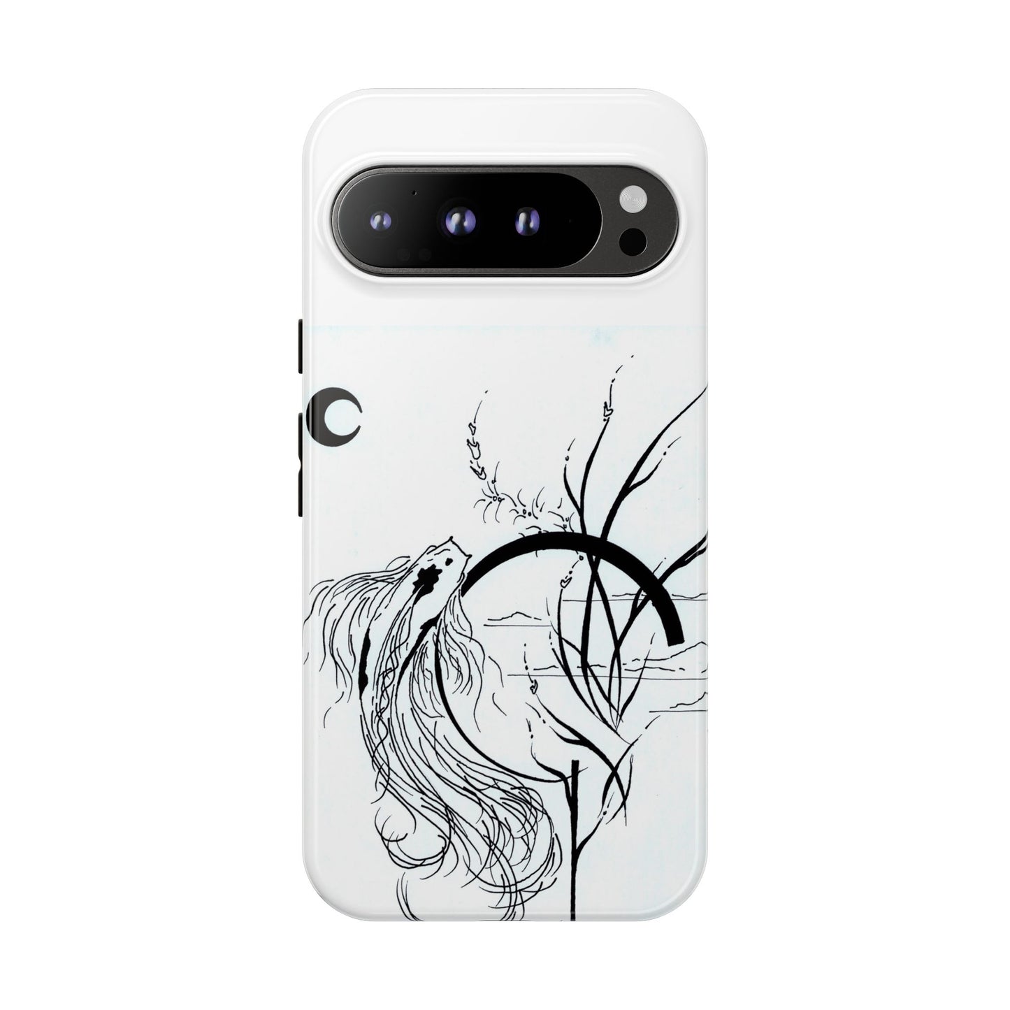 At Ease Koi Illustration phone case | Minimalist Line Art | Tough Cases