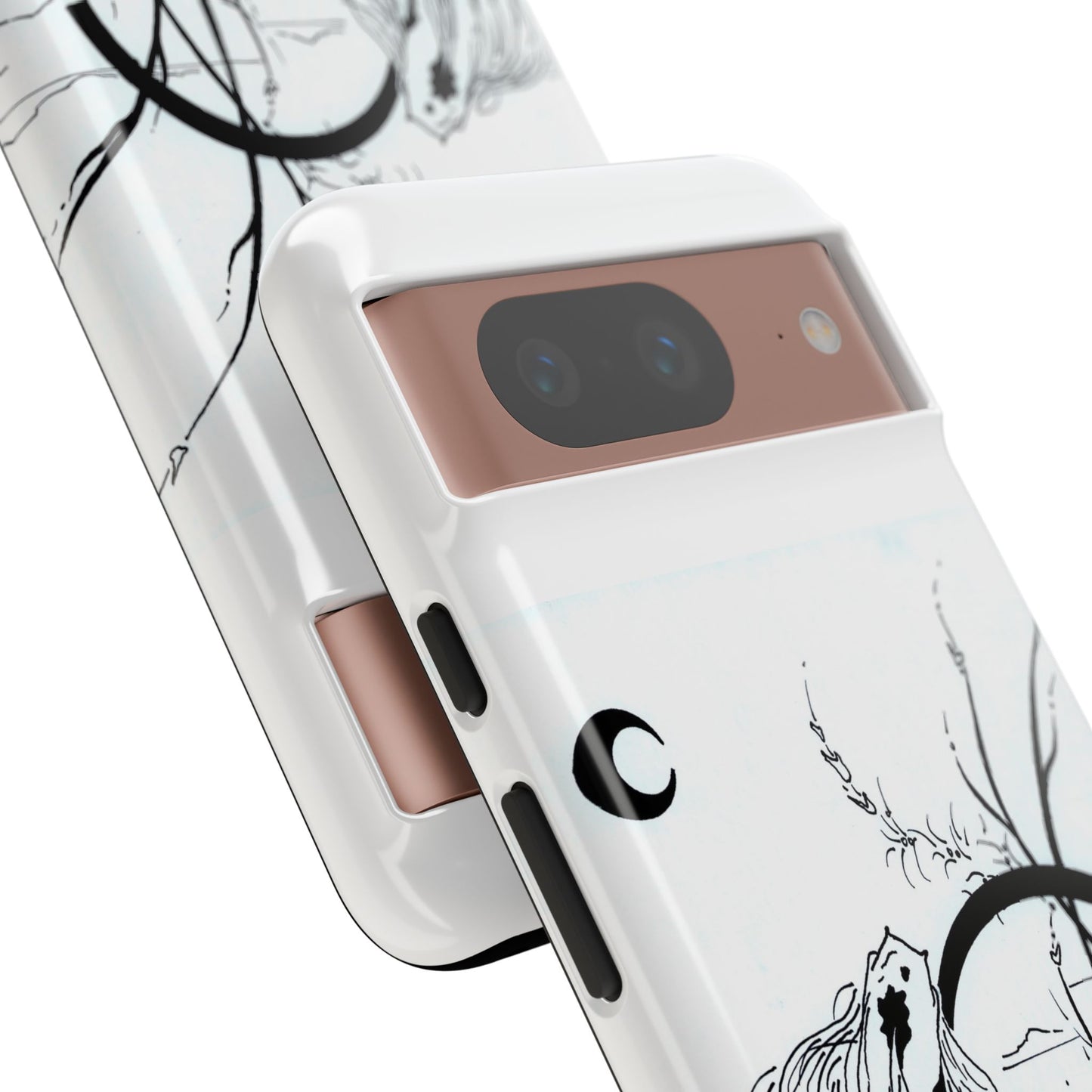 At Ease Koi Illustration phone case | Minimalist Line Art | Tough Cases