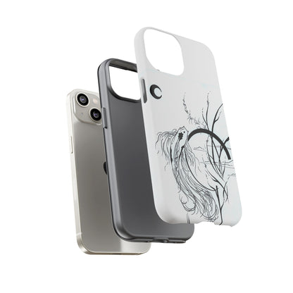 At Ease Koi Illustration phone case | Minimalist Line Art | Tough Cases