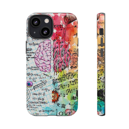 Brain Hemispheres Collage Phone Case | Tough Cases | Abstract Art Phone Case