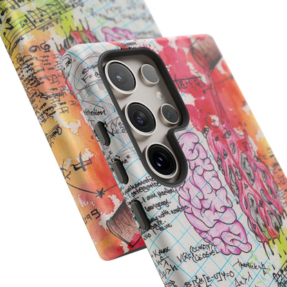 Brain Hemispheres Collage Phone Case | Tough Cases | Abstract Art Phone Case