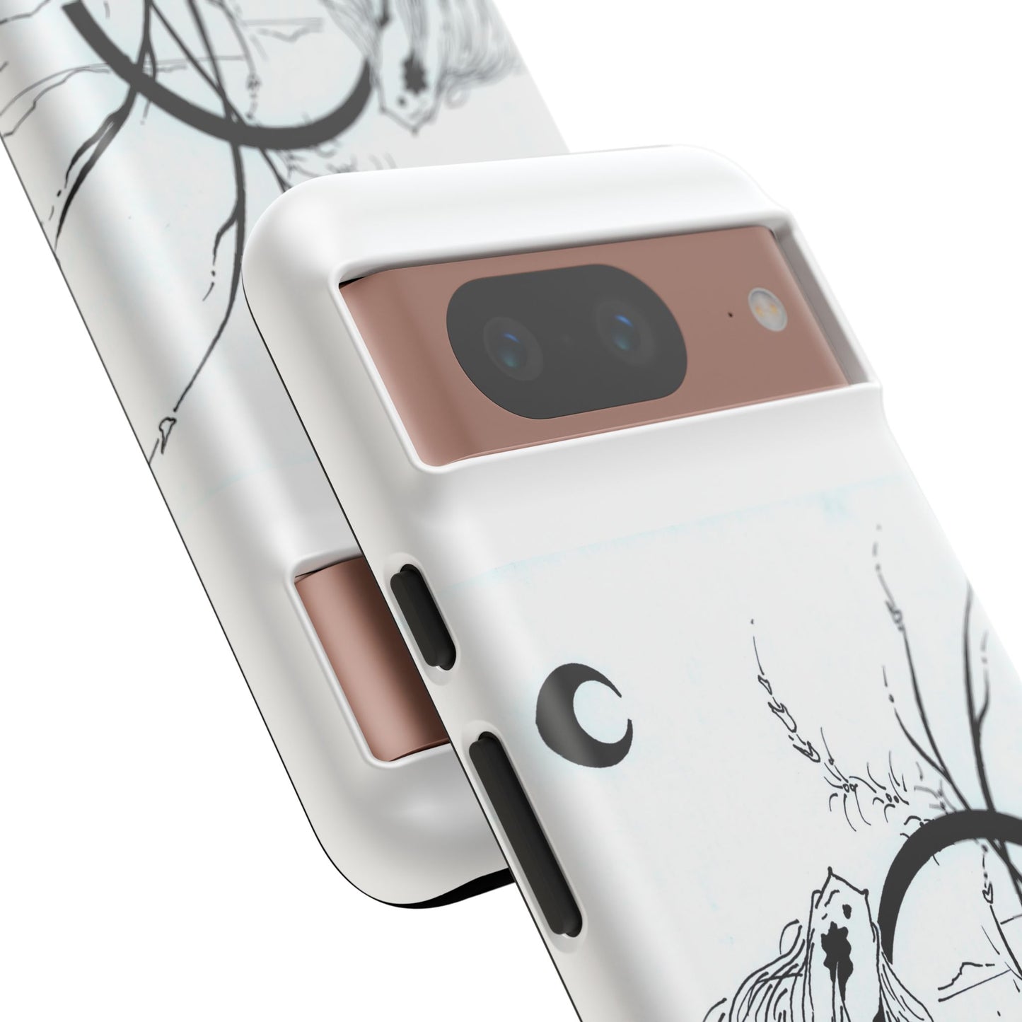 At Ease Koi Illustration phone case | Minimalist Line Art | Tough Cases
