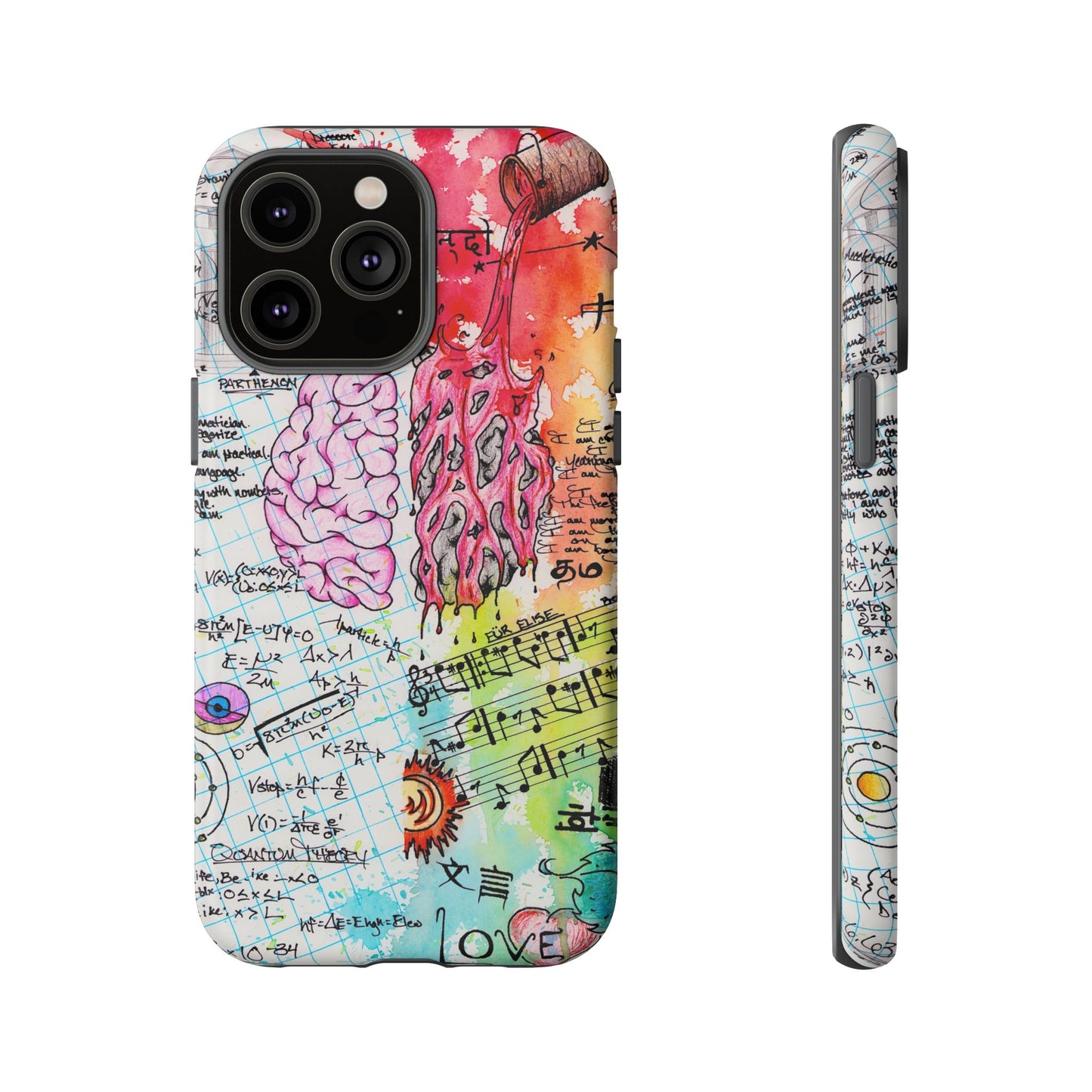 Brain Hemispheres Collage Phone Case | Tough Cases | Abstract Art Phone Case