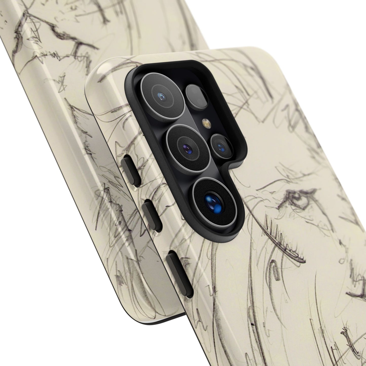 Flowing Lion Sketch phone case | Wildlife Art | Tough Cases